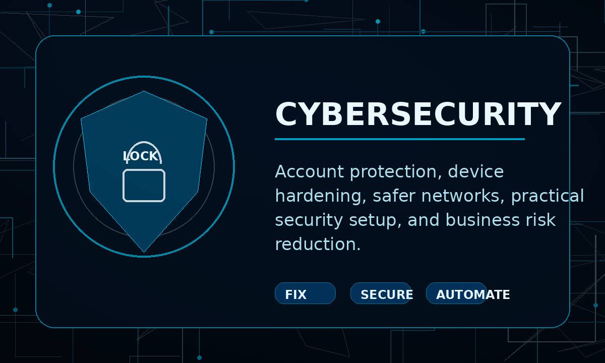 ICE FIXIT Cybersecurity — accounts, devices, networks, access